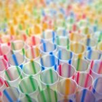 Соломка для коктейлей без изгиба цветная