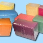 Салфетки HoReCa, бумажные цветные 25х25, 33х33 БигПак