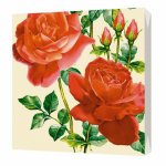 Салфетки Розы 33х33 3-х слойные